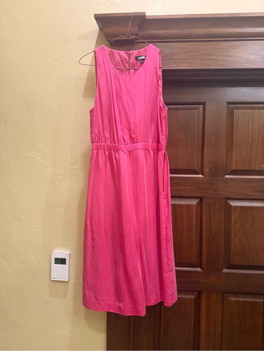 J. Crew Sleeveless Fuchsia Midi Dress
